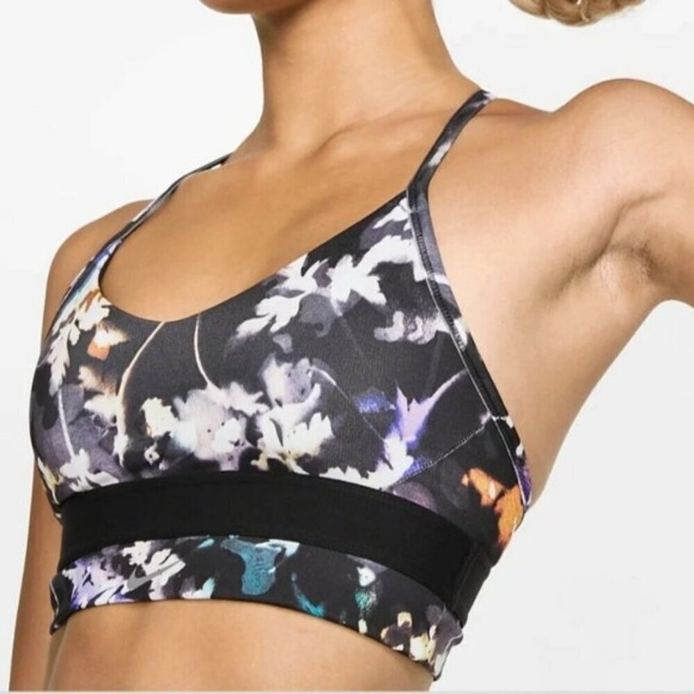 Nike Indy Floral T-Back Light Support Dri-Fit Sports Bra Size Small